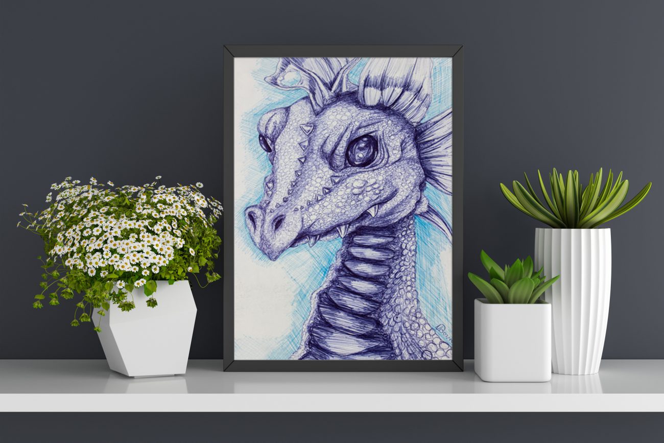 illustration drache